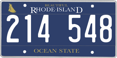 RI license plate 214548
