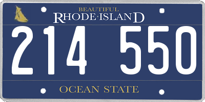 RI license plate 214550