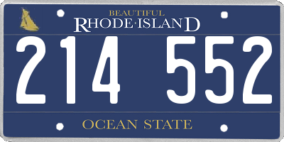 RI license plate 214552
