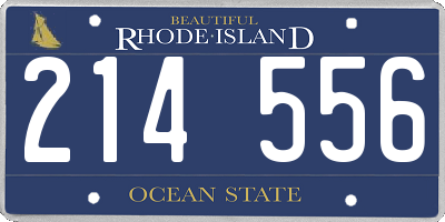 RI license plate 214556