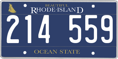 RI license plate 214559