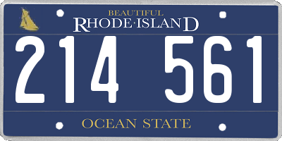RI license plate 214561