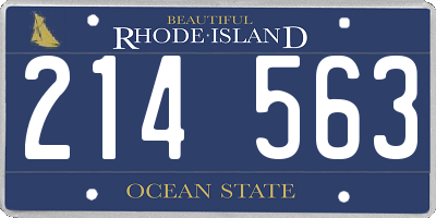 RI license plate 214563