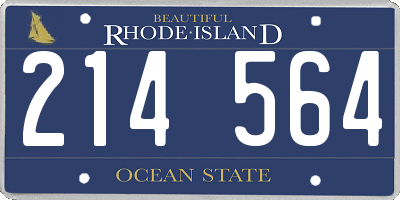 RI license plate 214564