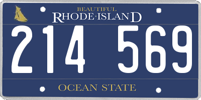 RI license plate 214569