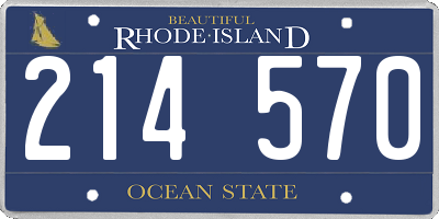 RI license plate 214570