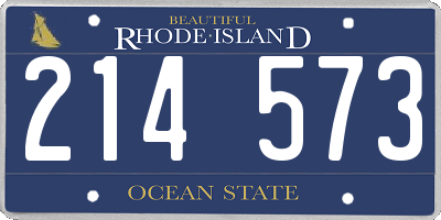 RI license plate 214573