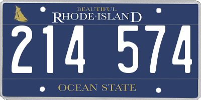 RI license plate 214574