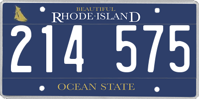 RI license plate 214575