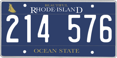 RI license plate 214576