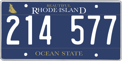 RI license plate 214577