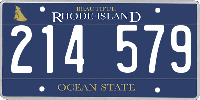 RI license plate 214579