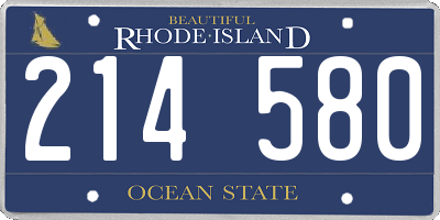 RI license plate 214580