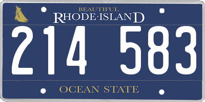 RI license plate 214583