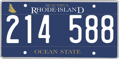 RI license plate 214588
