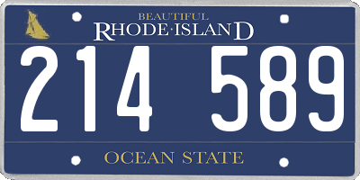 RI license plate 214589