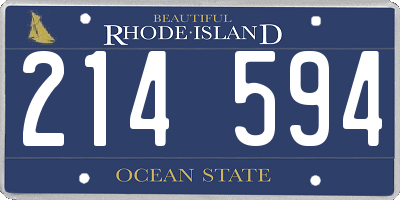 RI license plate 214594
