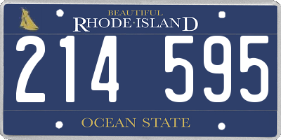 RI license plate 214595