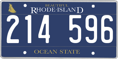 RI license plate 214596