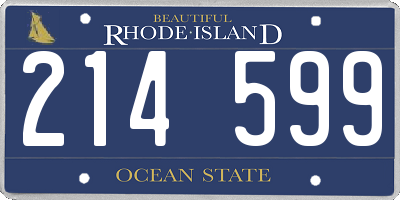 RI license plate 214599