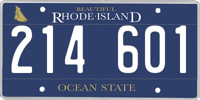 RI license plate 214601