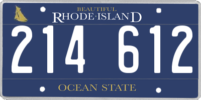 RI license plate 214612