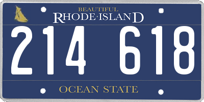 RI license plate 214618