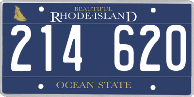 RI license plate 214620