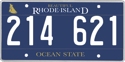 RI license plate 214621