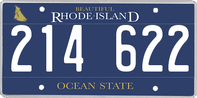 RI license plate 214622