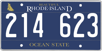 RI license plate 214623
