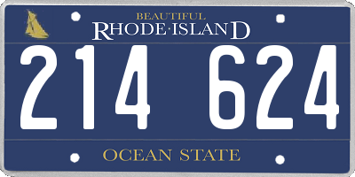 RI license plate 214624
