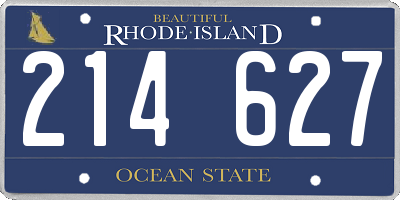 RI license plate 214627
