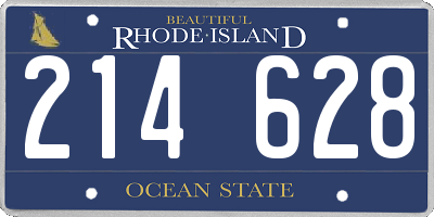 RI license plate 214628