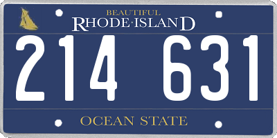 RI license plate 214631