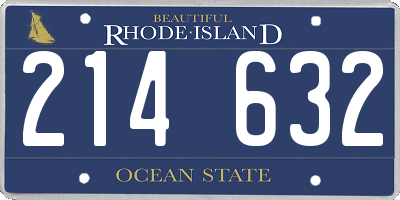 RI license plate 214632