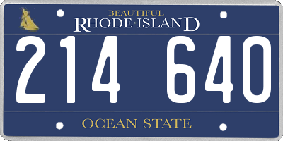 RI license plate 214640