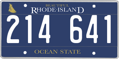 RI license plate 214641