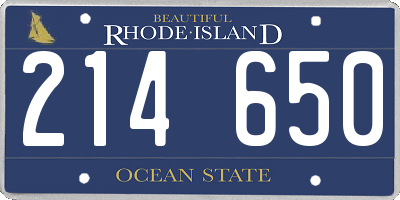 RI license plate 214650