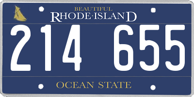 RI license plate 214655