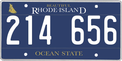 RI license plate 214656