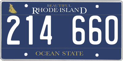 RI license plate 214660