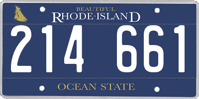 RI license plate 214661