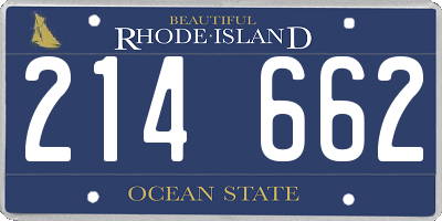 RI license plate 214662