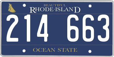 RI license plate 214663