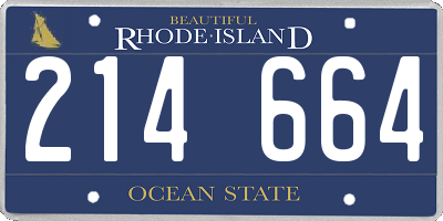 RI license plate 214664