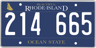 RI license plate 214665