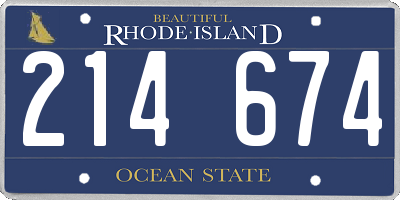 RI license plate 214674