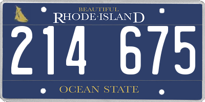 RI license plate 214675