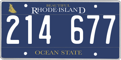 RI license plate 214677